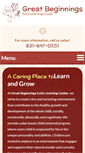 Mobile Screenshot of greatbeginningsmonterey.com